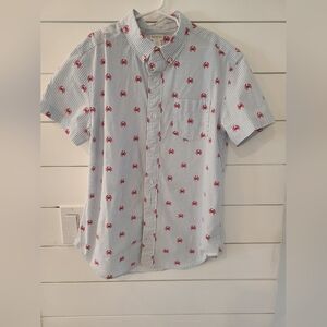 Crew Cuts Striped Shirt with Red Lobsters